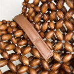 Saint Laurent Le 5 A 7 Large In Wood Beads 823807 Coffee